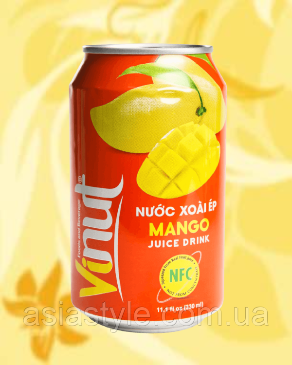 Напій на основі соку манго 35%, Drink based on mango juice 35%, Vinut 330мл* 24шт, АФ, фото 1