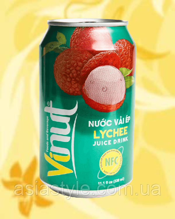Напій на основі соку лічі 35%, Beverage based on lychee juice 35%, Vinut 330мл* 24шт, АФ