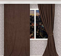 Готовые шторы 3 м софт Chocolate коричневый