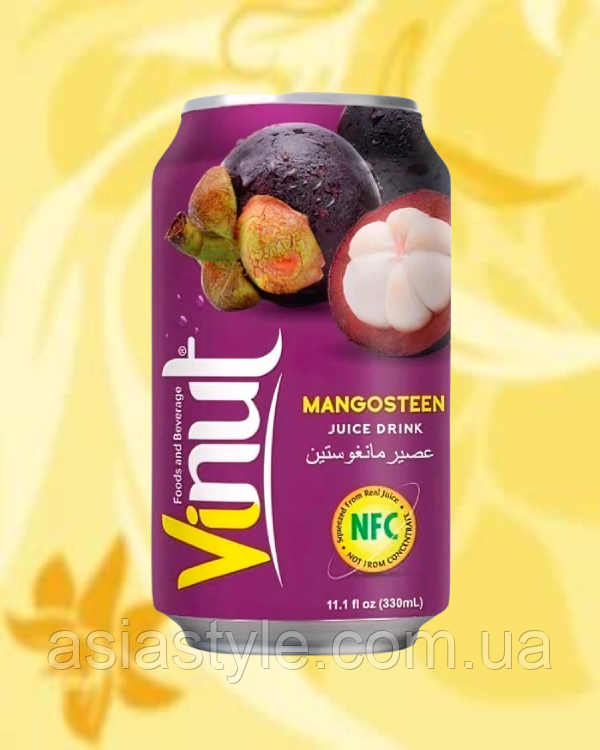 Напій на основі соку мангостину 35%, Beverage based on mangosteen juice 35%, Vinut, 330м* 24шт, АФ, фото 1