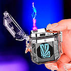 USB запальничка дугова з ліхтариком у водонепроникному корпусі US-744U3, фото 3