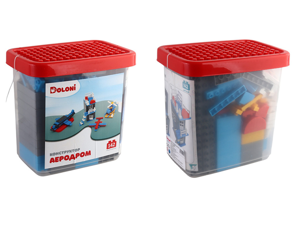 Конструктор "Аеродром" 142 детал. в пластик. боксі Фламінго //, фото 1