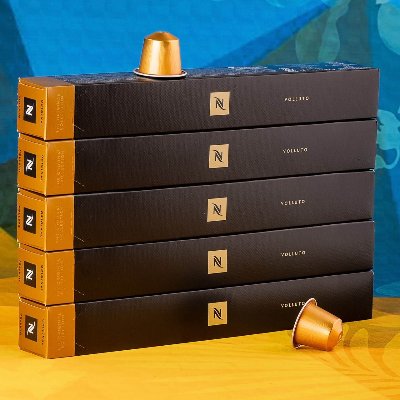 Набір 5 тубів кави в капсулах VOLLUTO Nespresso (м’який, збалансований ), Швейцарія (50 капсул)