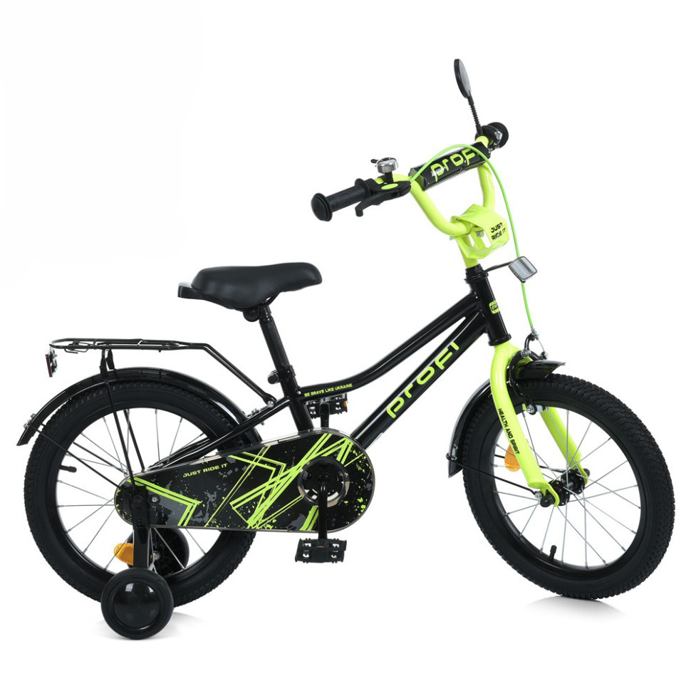 Велосипед дитячий MB 18015-1 колеса 18 дюймів, чорно-зелений, фото 1