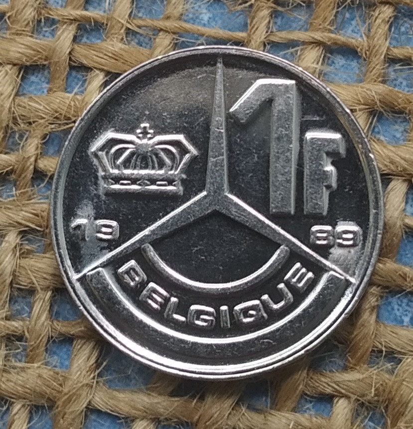 1 франк 1989 року. Бельгiя