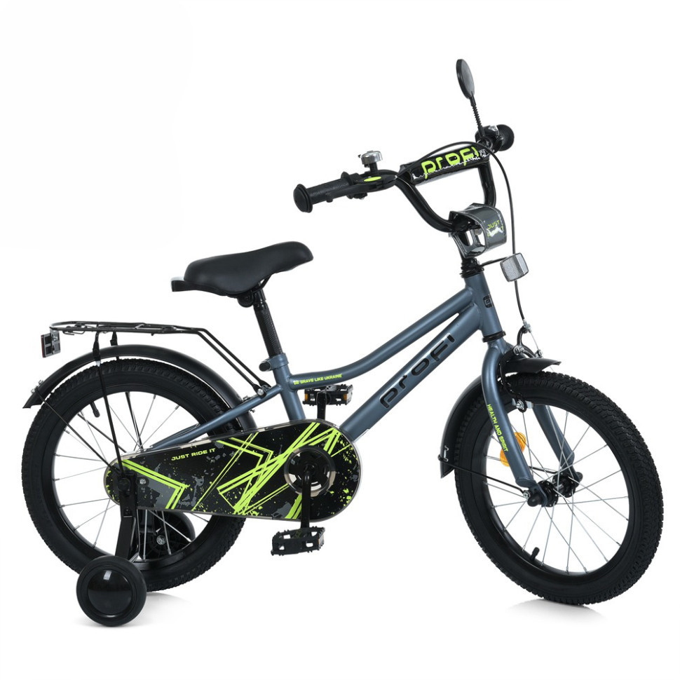 Велосипед дитячий MB 16014-1 колеса 16 дюймів, чорний, фото 1