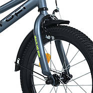 Велосипед дитячий MB 16014-1 колеса 16 дюймів, чорний, фото 2