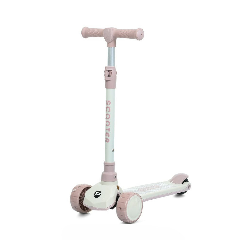 Самокат дитячий триколісний JR3-124-P, колеса зі світлом, фото 1