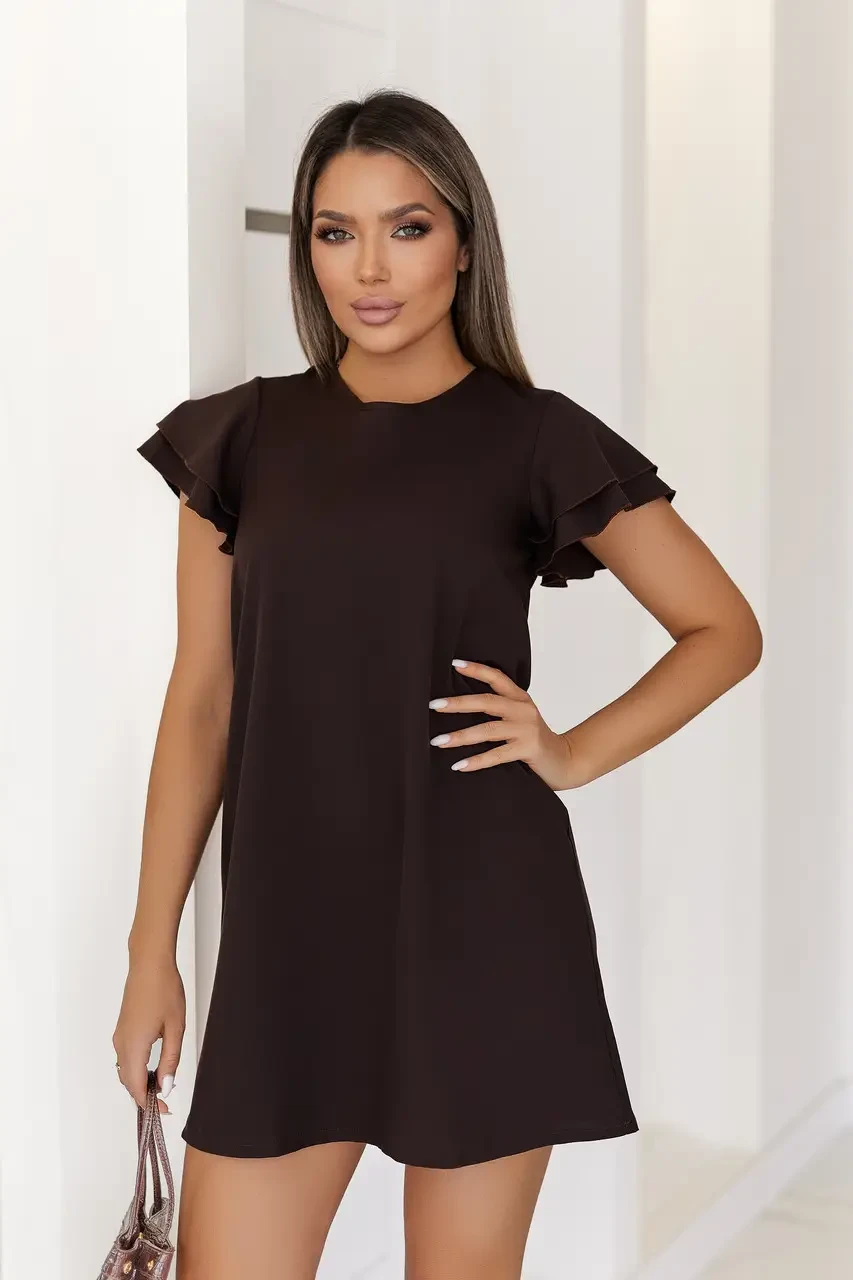 Сукня на літо із тонкого софту в коричневому кольорі на кожен день