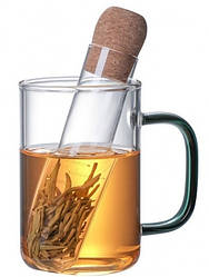 Колба для заварювання чаю із корковою пробкою 15см smart