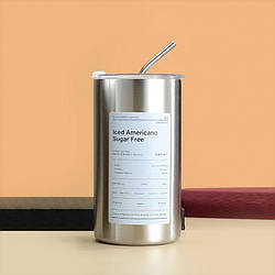 Термостакан Iced Americano 600ml з напувалкою та металічною трубочкою smart