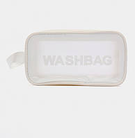 Популярний! Прозора сумка-косметичка Washbag Medium White 26см - Краща якість тільки на Nukleon.com.ua