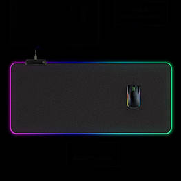 Килимок для мишки GMS WT-5 з RGB підсвічуванням від USB (80*30*0,4 см) - оригінал