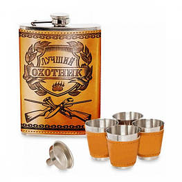 Набір фляга Кращий мисливець з 4 чарками - оригінал