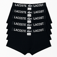 Чоловічі труси Lacoste (боксери), у наборі 5 штук, розмір М (розмір 44-46) набір чоловічиих трусів, труси комплект