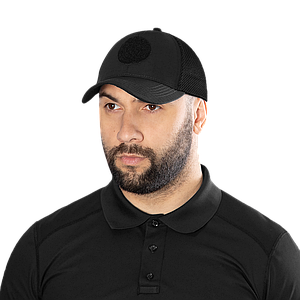 Бейсболка формена для поліції Police Mesh Rip-Stop Stretch Чорна