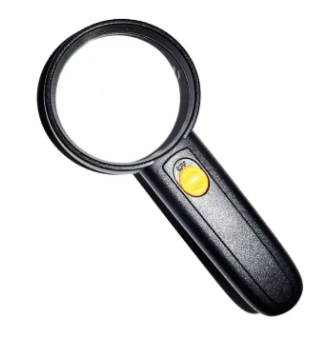 Лупа ручна MG6B-4A кругла з LED-підсвіткою, 4Х, діам-65 м, фото 1