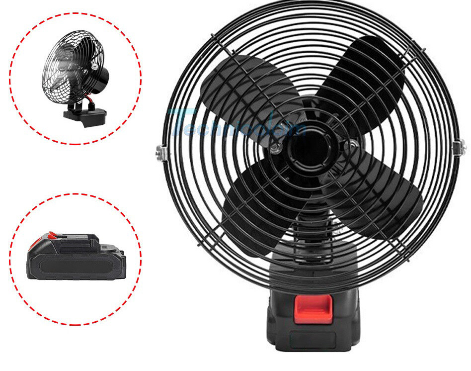 Акумуляторний вентилятор 8" FK-VL-801 2xАКБ