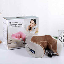 Масажна подушка для шиї з акумулятором U-shaped Massage Pillow, фото 3