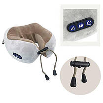 Масажна подушка для шиї з акумулятором U-shaped Massage Pillow, фото 5