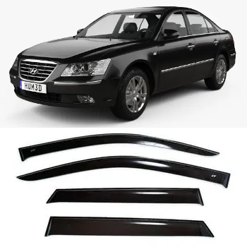 Дефлектори вікон вітровики Hyundai Sonata 2004-2009 (NF) (скотч)