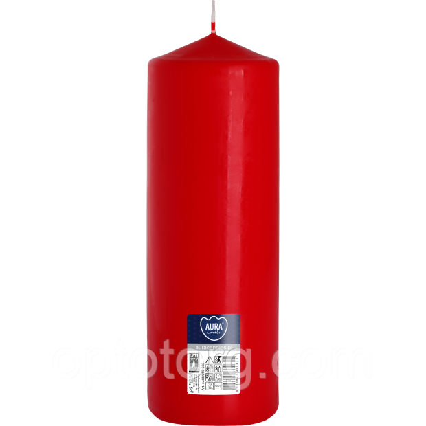 Свічка стовпчик червоний Bispol 80/250 мм 160 годин, фото 1