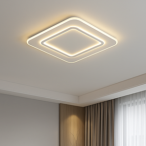 Квадратна світлодіодна Led люстра 85W  (VEGA DUAL 2S WHITE/WHITE)