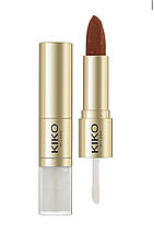 Помада&блиск для губ Kiko Milano Holiday Wonderlights 01 Dazzling Chestnut Festive Duo Lipstick 3г&Lipglos 2.5, фото 6