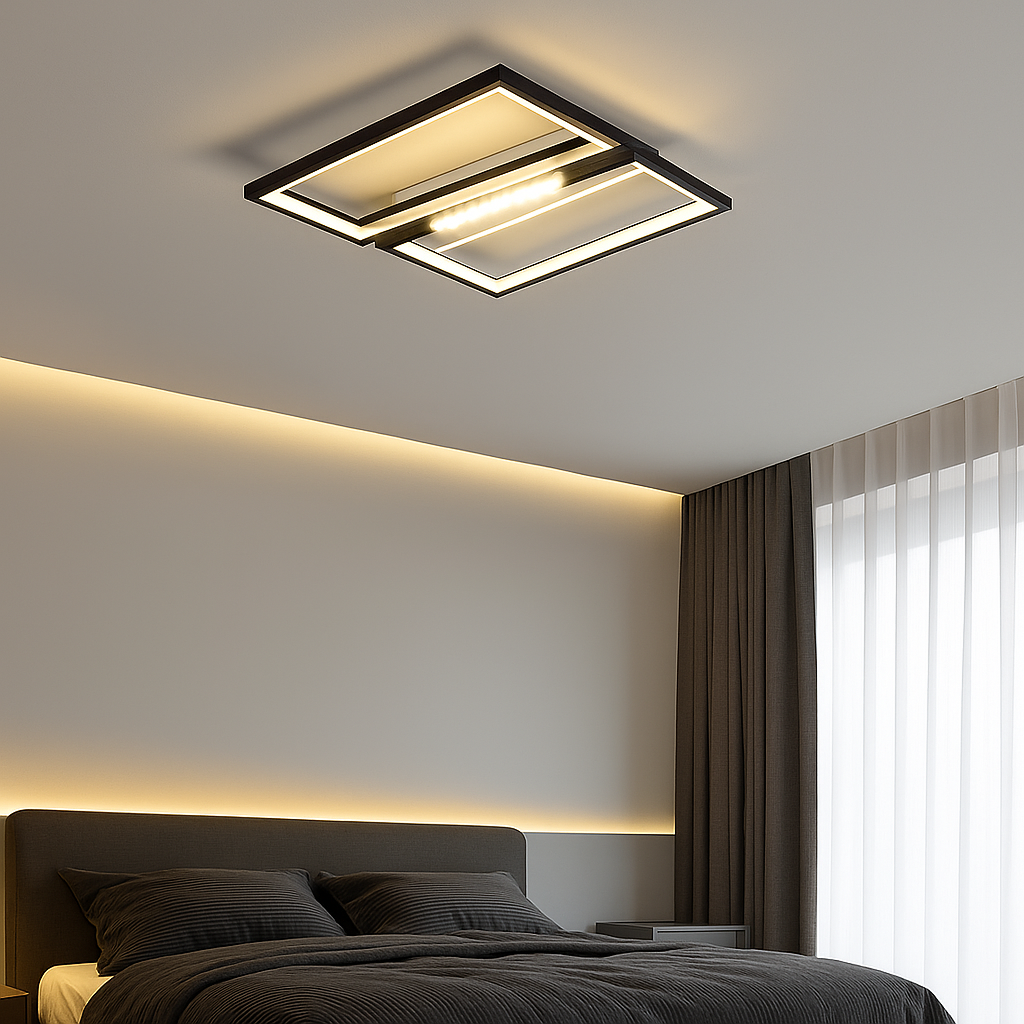 Люстра Led світлодіодна до 20 м² з пультом 144 Вт (SY-16053/4 WH+BK)