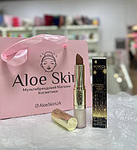 Помада&блиск для губ Kiko Milano Holiday Wonderlights 01 Dazzling Chestnut Festive Duo Lipstick 3г&Lipglos 2.5, фото 3