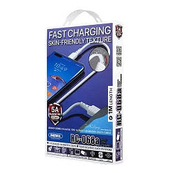 USB кабель Type-C Remax Zeron Series Elastic RC-068a, 5A 1m white