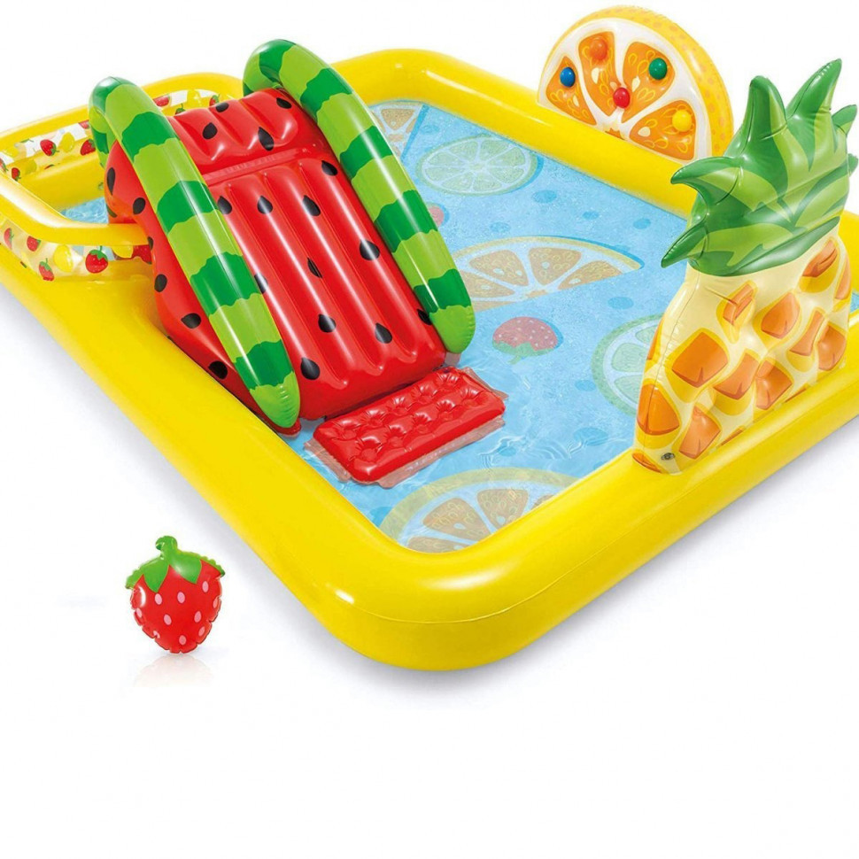 Дитячий надувний ігровий центр "Фрукти" 57158 з ремкомплектом, фото 1