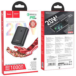 Зовнішній акумулятор (power bank) Hoco Q3 Mayflower PD20W+QC3.0 10000 mAh black