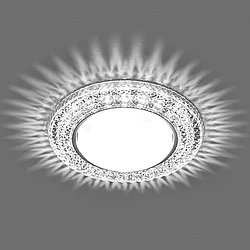 Врізний світильник Feron CD4020 GX53 з LED підсвіткою 4W Ø130*30мм (врізний Ø80мм) під змінну лампу GX53