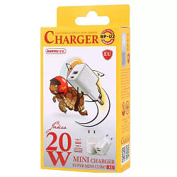 СЗУ Remax RP-U2 Jaker II Series Mini Charger 1USB+1Type-C PD 20W white