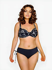 Купальник на кісточках без поролону Fuba 25008 чорний 48 50 52 54 56 розмір