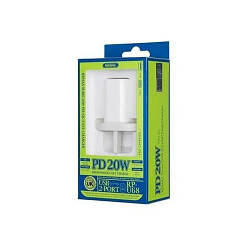 СЗУ Remax RP-U68 Surie Series 1USB QC 3A +1Type-C PD 20W white