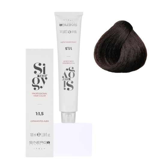 Крем-фарба для волосся Sinergy №4/44 інтенсивний мідно-коричневий 100 мл, фото 1