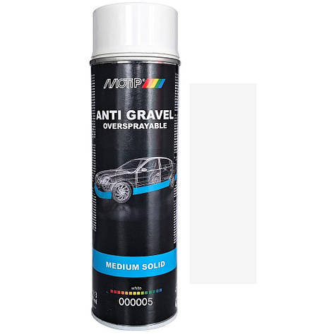Біле антигравійне покриття у спреї Гравітекс Motip MS White Anti Gravel Spray 500мл, фото 1