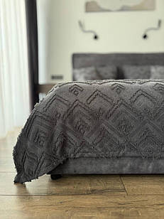 Покривало "Бйорк", 100% cotton, графітовий колір (Розміри і кольори в асортименті)