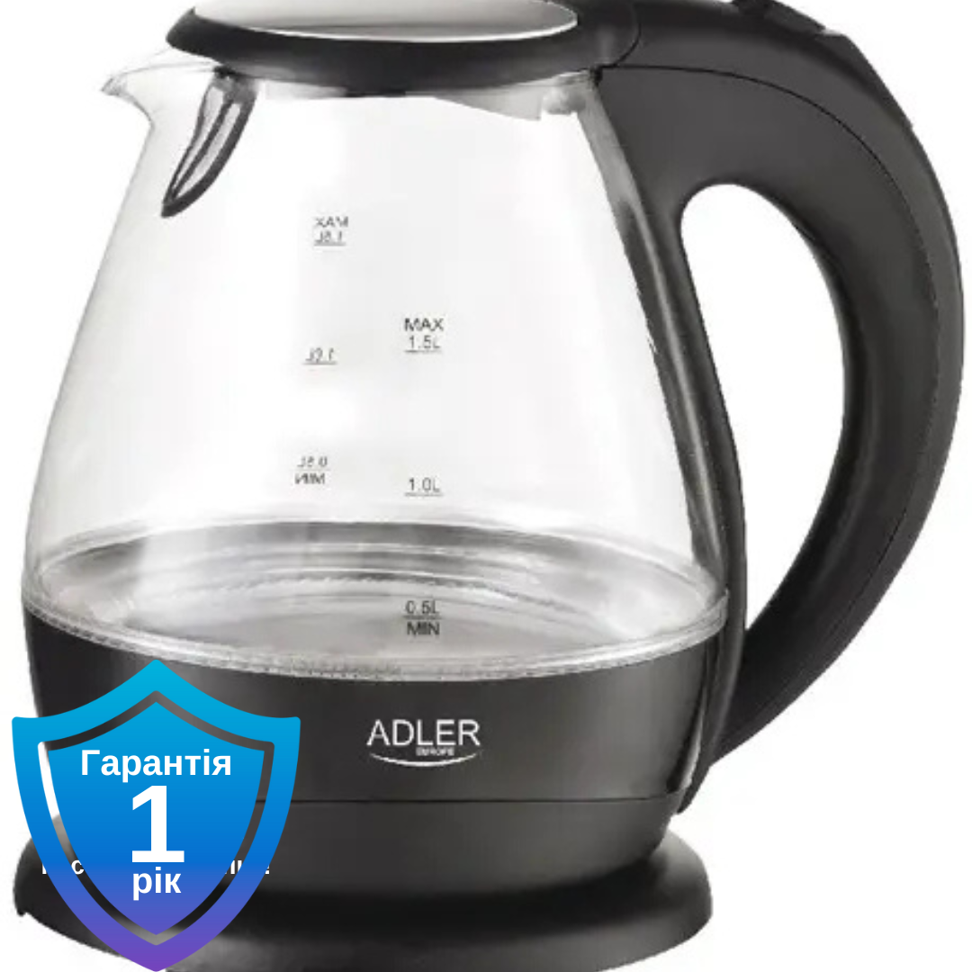 Чайник електричний Adler AD 1224 1.5 L, фото 1