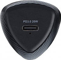 FORCELL F-ENERGY Carbon CC50-1C Charger car Typ C + Cable Typ C do Lightning PD 3A 20W Black, фото 6