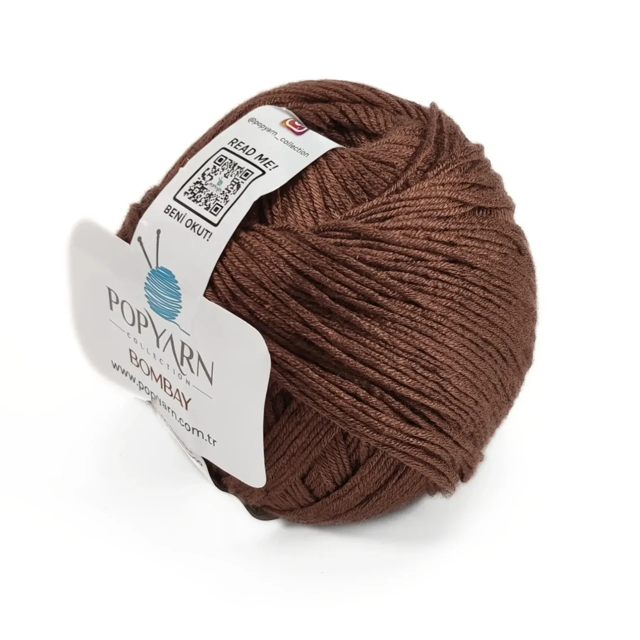 Пряжа Bombay/Бомбей, коричневий В-087, Popyarn, фото 1
