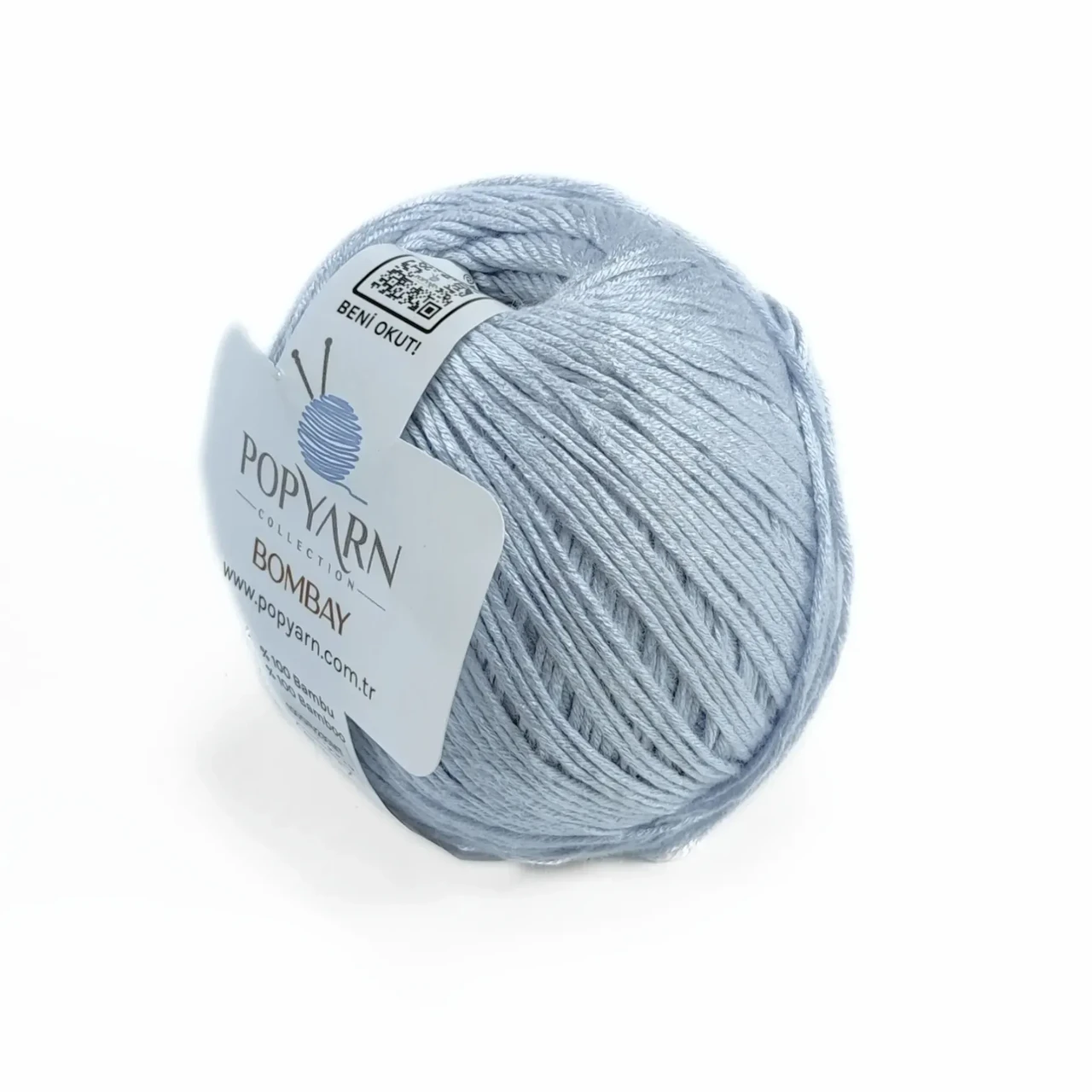 Пряжа Bombay/Бомбей, блакитний В-069, Popyarn, фото 1