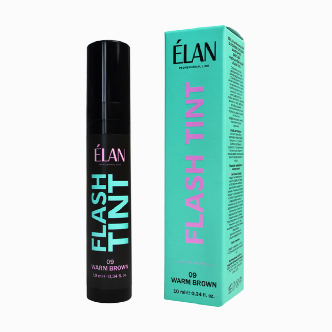 Фарба для брів та вій «FLASH TINT» 09 warm brown ELAN, фото 1
