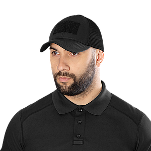 Бейсболка формена для поліції Tactic Mesh Rip-Stop Stretch Чорна