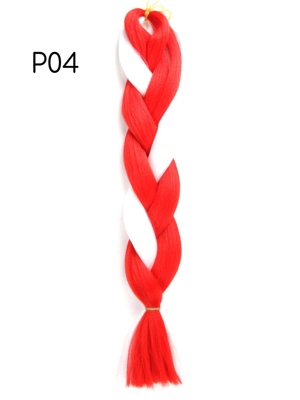 Канекалон мультиколір Р04 60см кольори: червоний, білий, фото 1