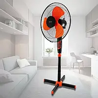 Уценка!! Підлоговий вентилятор Domotec MS-1619 три лопаті, потужність 40 W, автоповорот, для дому, офісу