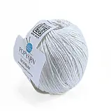 Пряжа Bombay/Бомбей, білий В-001, Popyarn, фото 2