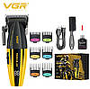 Професійна машинка для стрижки VGR V-285 акумуляторна з насадками, фото 3